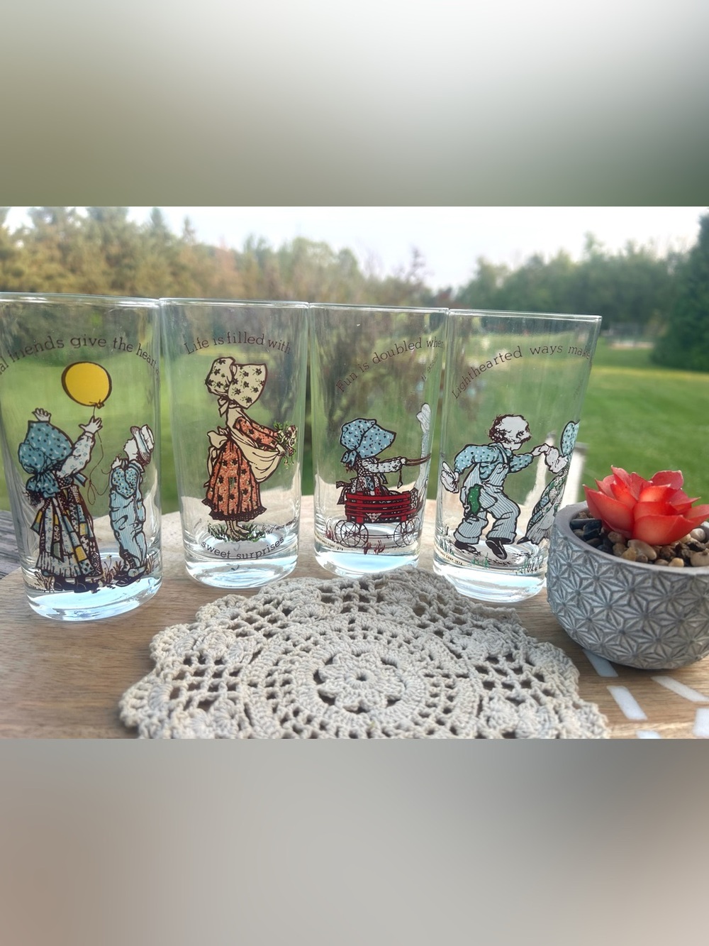 VintageSet of 4 ASSORTED Holly Hobbie
American Greetings Corp. Glasses